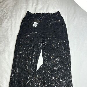 Sequin Black Pants